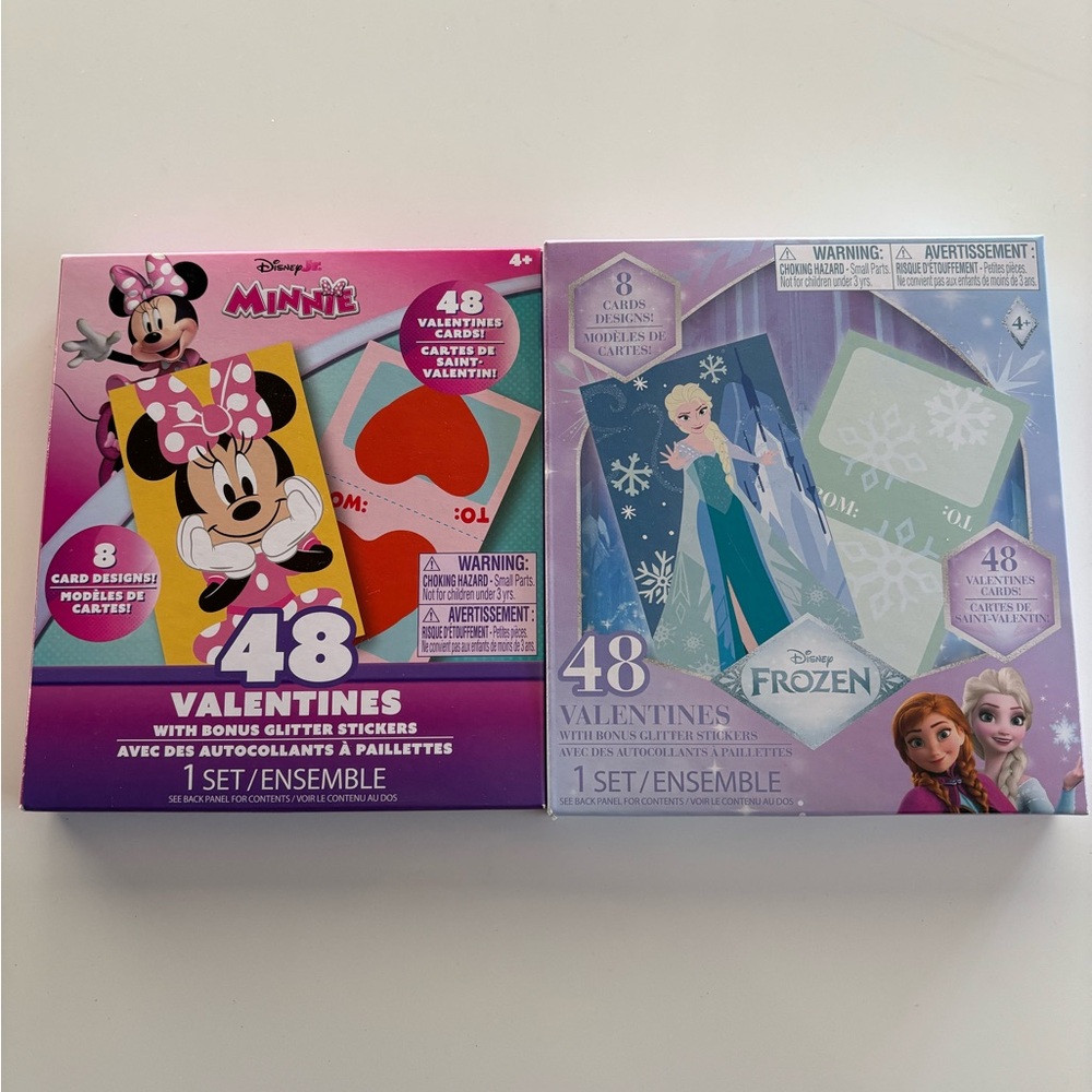 Disney Kids Valentine’s Minnie Mouse and Frozen 96 Count